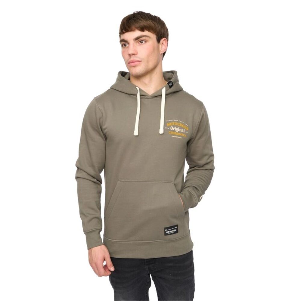 Crosshatch Mens Motocross Hoodie / Olive